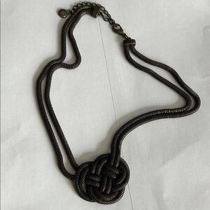 Knot Pendant Statement Necklace